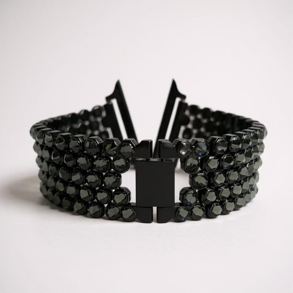 Black diamond crystal Apple watch band — photograph 1 of 10