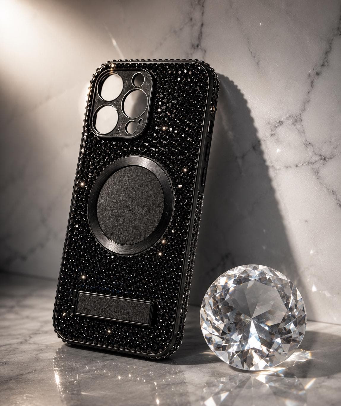 Austrian crystals MagSafe iPhone case premium with kickstand — photograph 1 of 5