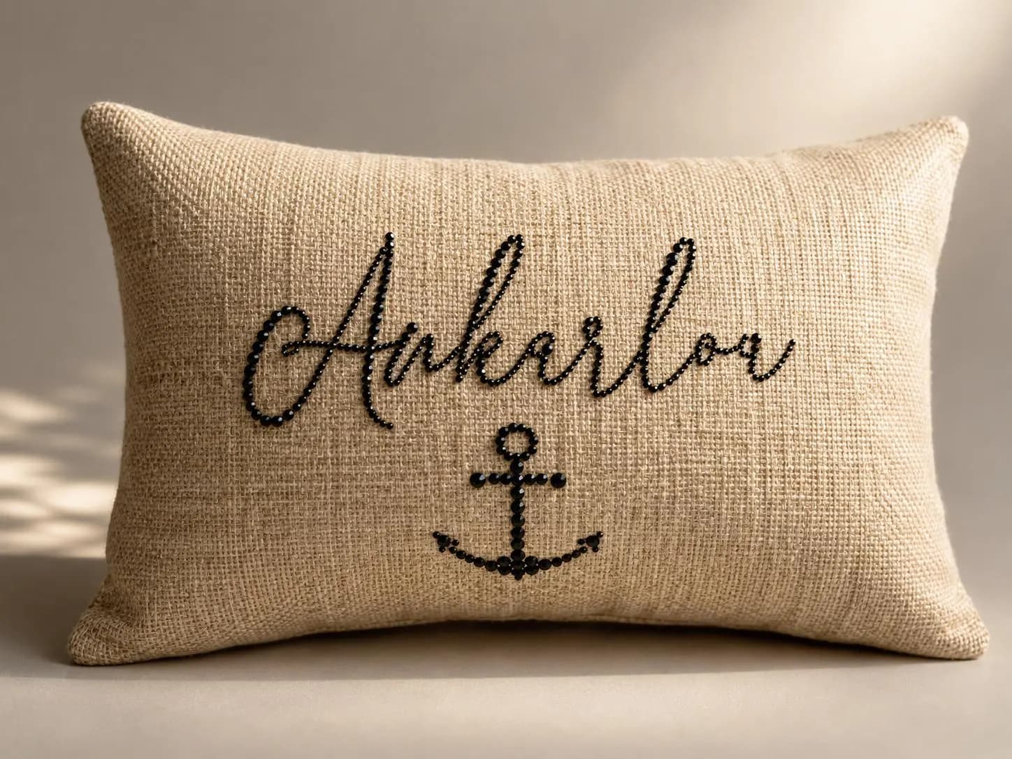 Personalized linen throw pillow cover — photograph 1 of 4