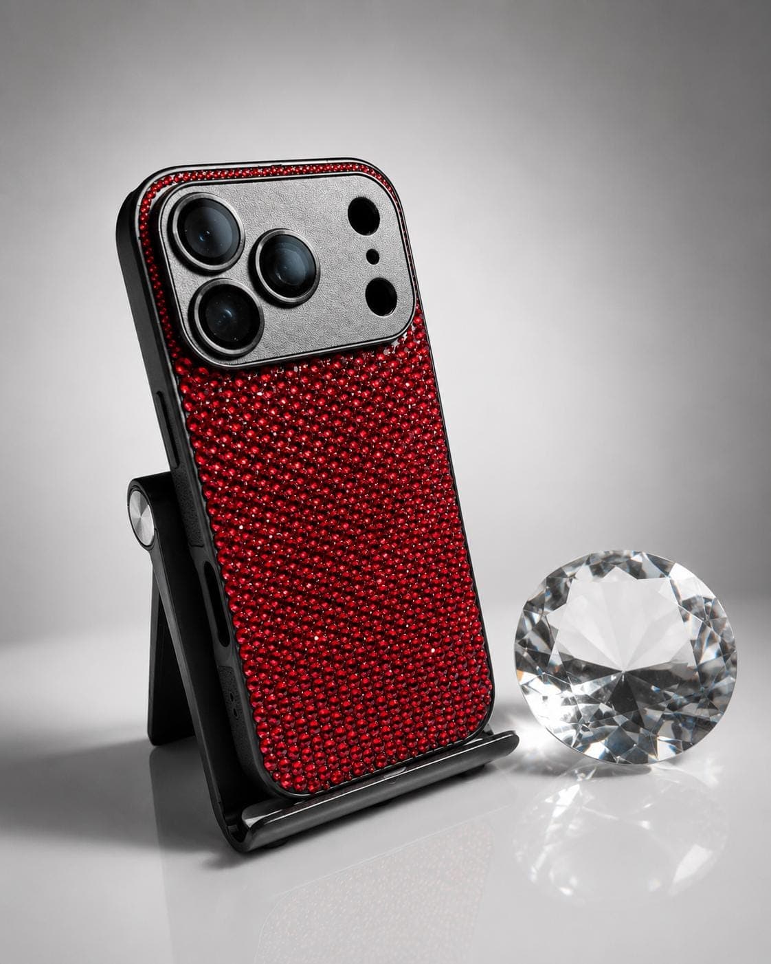 Luxury red and black iPhone case