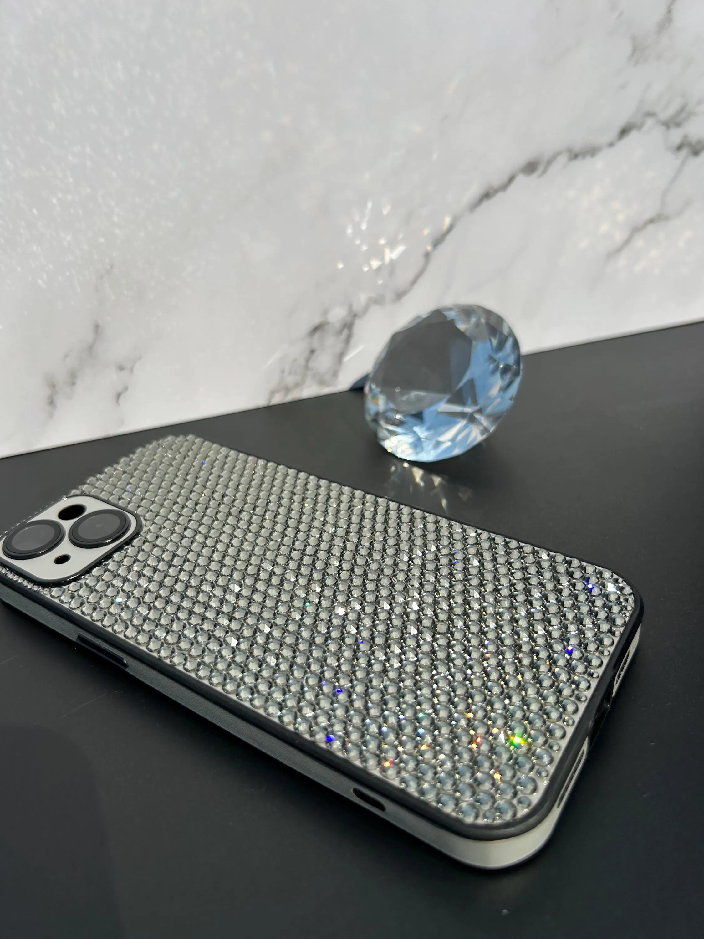 Luxury black diamond crystal iPhone case